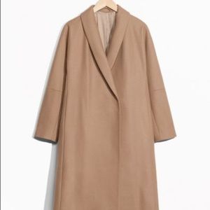 & Other Stories “Crossover Wool Coat” Camel
